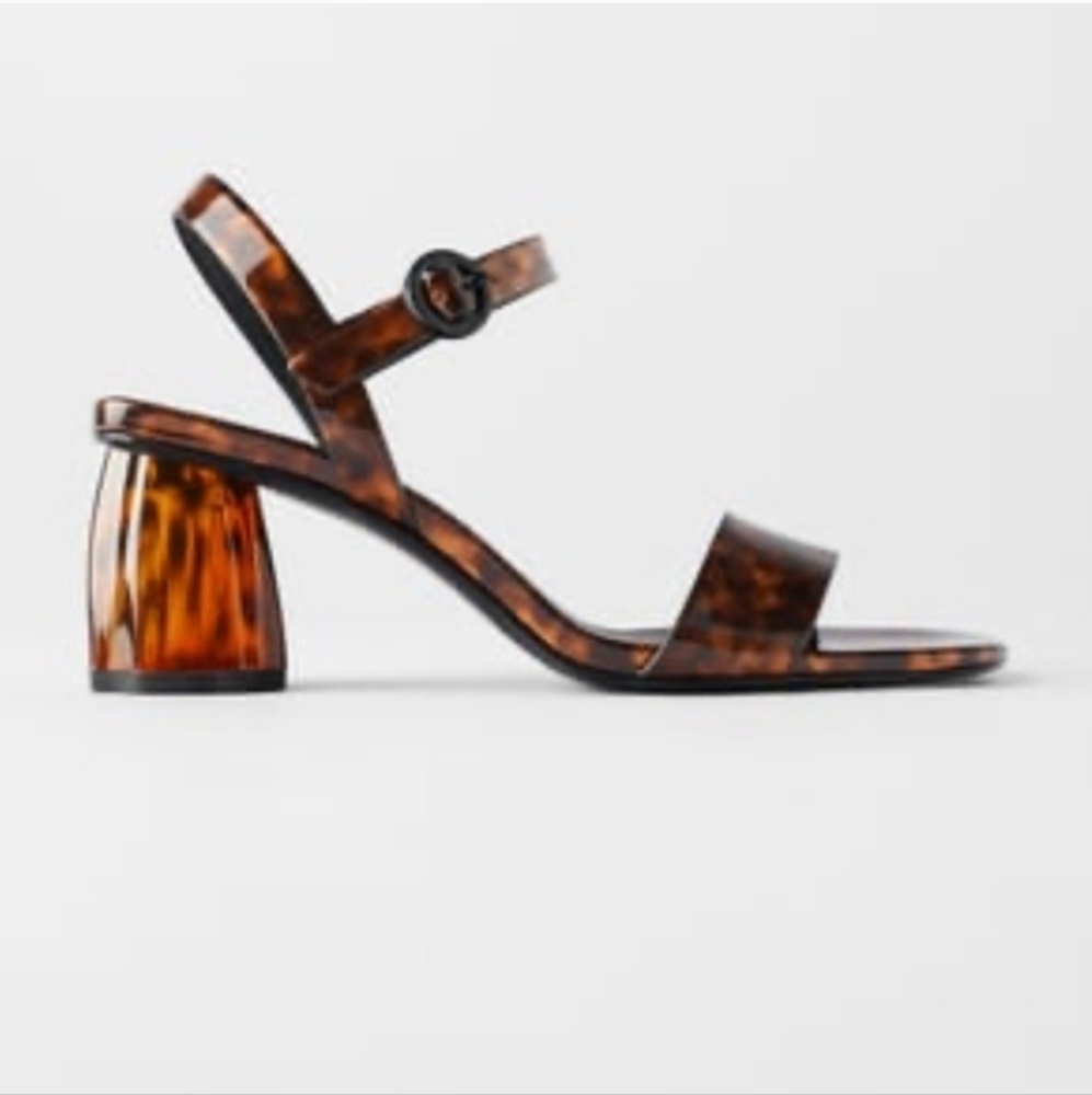 Zara Tortoiseshell Sandal Heel
